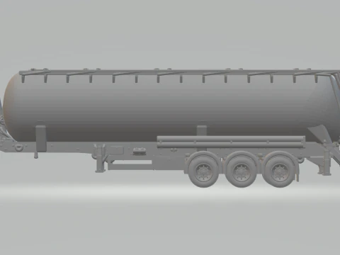 EUROPEAN SILO TRAILER 3D Print Model