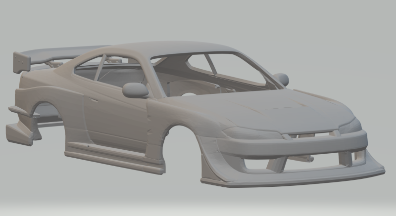 NISSAN SILVIA S15 3D Print Model .c4d .max .obj .3ds .fbx .stl .blend 