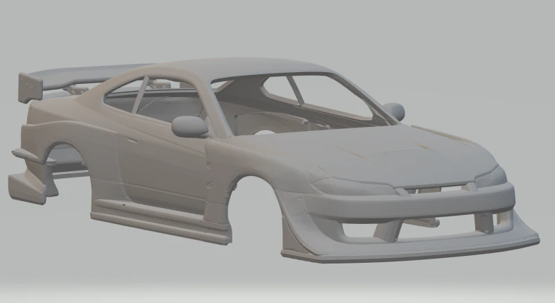 NISSAN SILVIA S15 3D Print Model .c4d .max .obj .3ds .fbx .stl .blend 