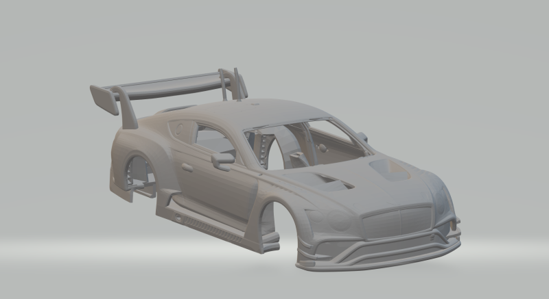 Bentley gt3 3D Print Model .c4d .max .obj .3ds .fbx .stl .blend 