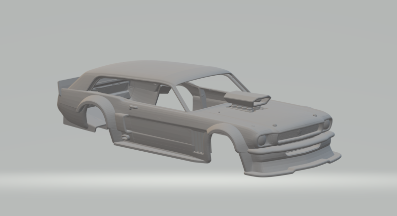 HOONICORN MUSTANG WAGON 3D 프린트 모델 .c4d .max .obj .3ds .fbx .stl .blend 