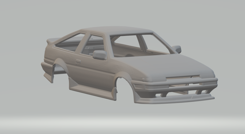 Toyota AE86 Modelo de Impressão 3D .c4d .max .obj .3ds .fbx .stl .blend 