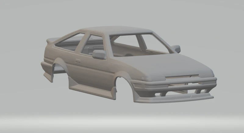 Toyota AE86 3D Druckmodell .c4d .max .obj .3ds .fbx .stl .blend 