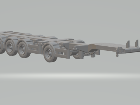 CONTAINER TRAILER WITH 4 AXLES 3D-Druckmodell