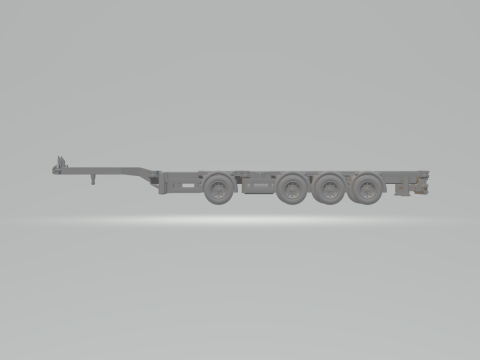 CONTAINER TRAILER WITH 4 AXLES Modelo de Impressão 3D