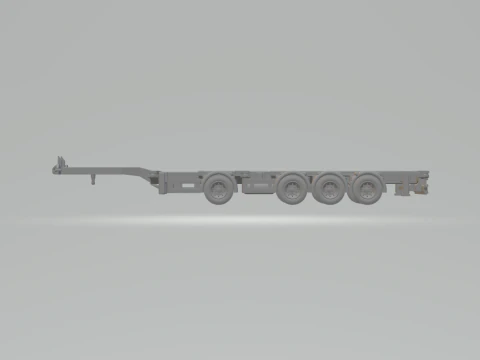 CONTAINER TRAILER WITH 4 AXLES 3D Print Model