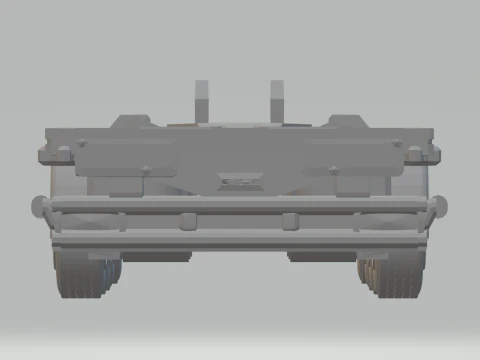 CONTAINER TRAILER WITH 4 AXLES 3D Print Model