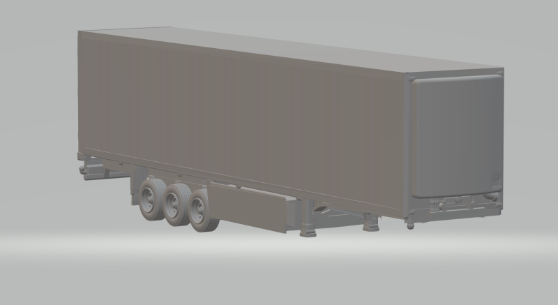 Trailer box euro 3D Baskı Modeli .c4d .max .obj .3ds .fbx .stl .blend 