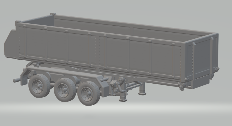 Trailer dumper euro 2 3Dプリントモデル .c4d .max .obj .3ds .fbx .stl .blend 