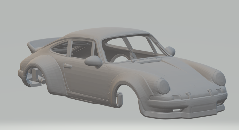 Porsche 911 custom 3D Print Model .c4d .max .obj .3ds .fbx .stl .blend 