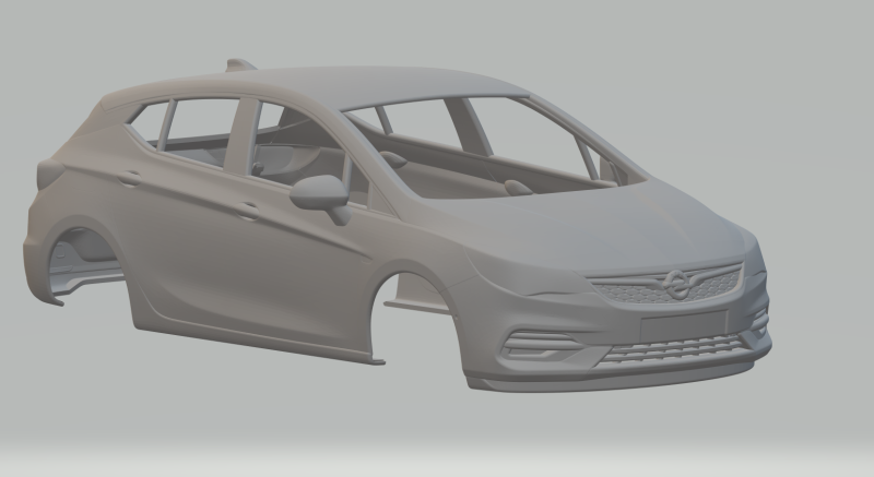 Opel astra hatch 3D Print Model .c4d .max .obj .3ds .fbx .stl .blend 
