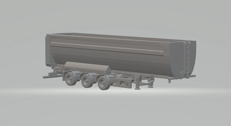 Trailer dumper 3D Print Model .c4d .max .obj .3ds .fbx .stl .blend