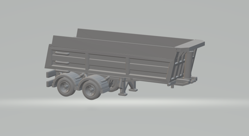 Trailer dumper single tyres 3D प्रिंट मॉडल .c4d .max .obj .3ds .fbx .stl .blend 