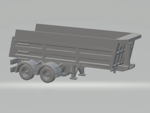 Trailer dumper single tyres 3D Print Model