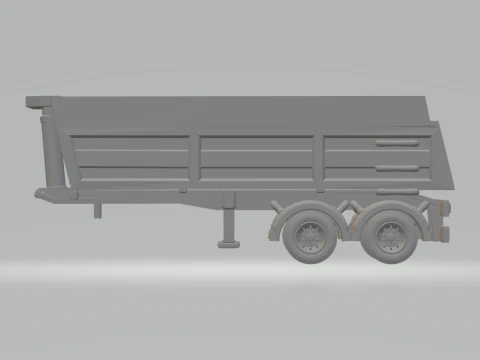 Trailer dumper single tyres 3D Print Model