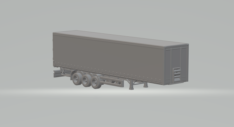 Trailer sider single tyres 3D Принт Модель .c4d .max .obj .3ds .fbx .stl .blend 