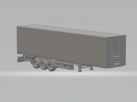 Trailer sider single tyres 3D Print Model