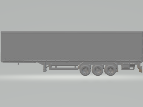 Trailer sider single tyres 3D Принт Модель