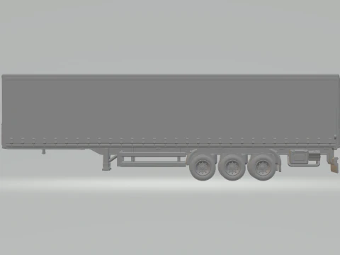 Trailer sider single tyres 3D Print Model