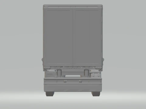 Trailer sider single tyres 3D Print Model