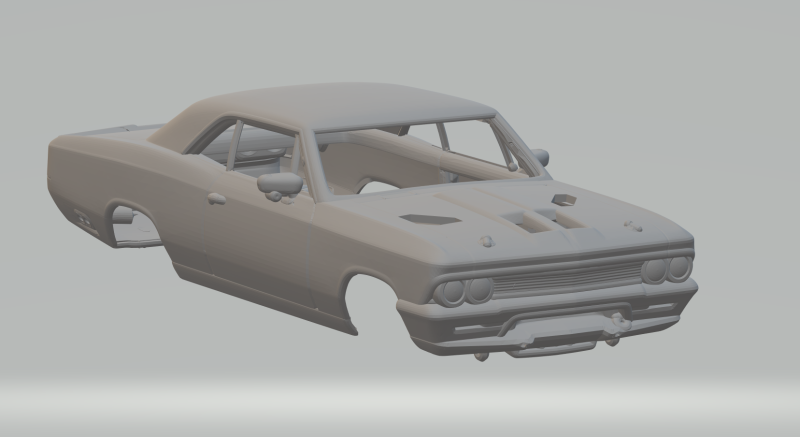 Chevrolet chevelle 3D 打印模型 .c4d .max .obj .3ds .fbx .stl .blend 
