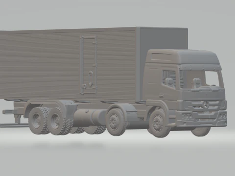 Мерседес атего коробка 8х4 3D Принт Модель