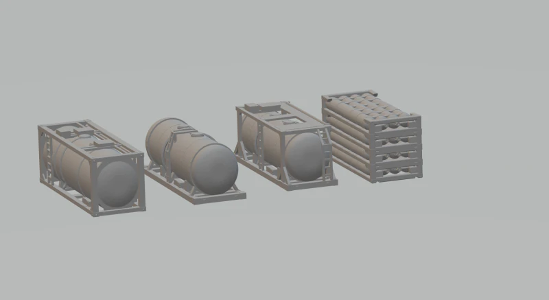 Pack contanier 3D Print Model .c4d .max .obj .3ds .fbx .stl .blend 