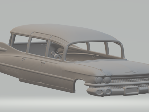 Cadillac Ambulance Miller Meteor 59 3D प्रिंट मॉडल