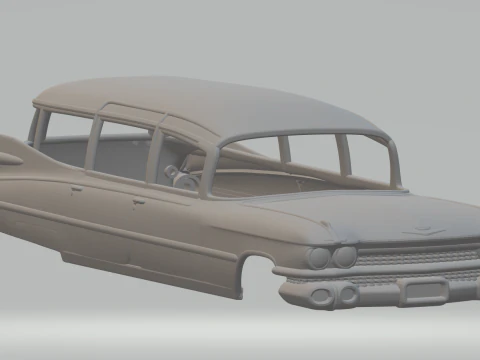 Cadillac Ambulance Miller Meteor 59 3D Принт Модель