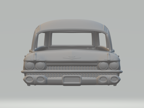 Cadillac Ambulance Miller Meteor 59 3Dプリントモデル