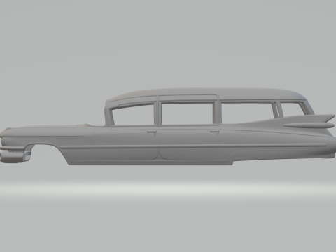 Cadillac Ambulance Miller Meteor 59 3Dプリントモデル