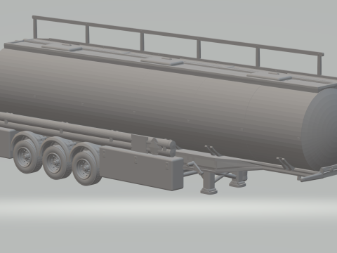 SINGLE TIRE TANK TRAILER Modelo de impresión 3D
