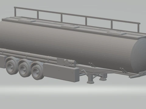 TANKAANHANGWAGEN MET ENKELE BAND 3D printmodel