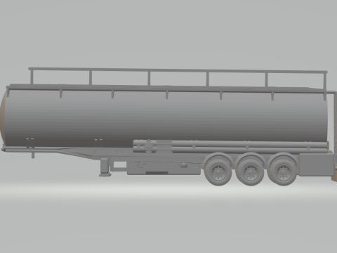 SINGLE TIRE TANK TRAILER 3Dプリントモデル