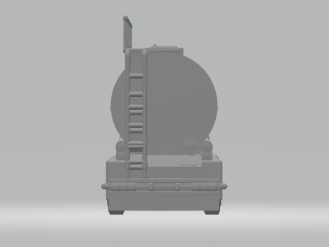 SINGLE TIRE TANK TRAILER 3Dプリントモデル