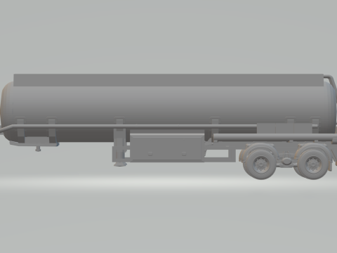 Flammable transport trailer with two axles 3D प्रिंट मॉडल
