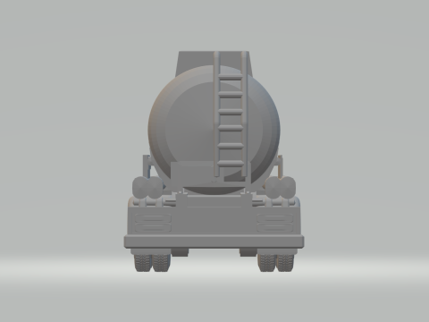 Flammable transport trailer with two axles 3D प्रिंट मॉडल