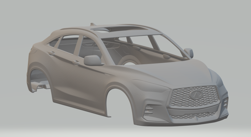 Infiniti QX55 3Dプリントモデル .c4d .max .obj .3ds .fbx .stl .blend 