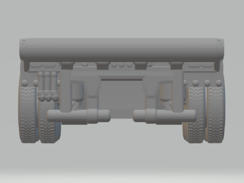 Trailer lowboy Model Cetak 3D
