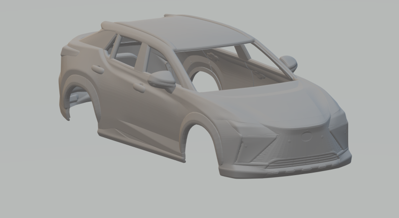 Lexus rz 450 e 3D Print Model .c4d .max .obj .3ds .fbx .stl .blend 