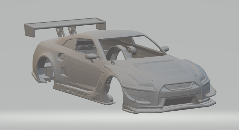 Nissan gtr gt3 race car 3D 프린트 모델 .c4d .max .obj .3ds .fbx .stl .blend 