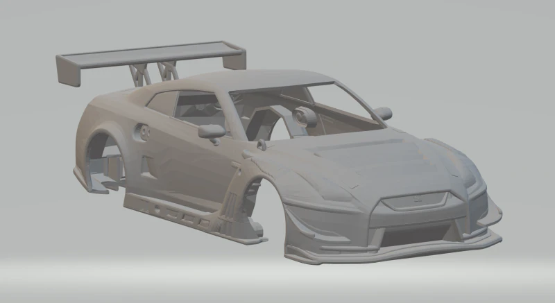 Nissan gtr gt3 race car 3D Print Model .c4d .max .obj .3ds .fbx .stl .blend 