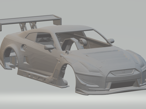 Nissan gtr gt3 race car Modelo de Impressão 3D