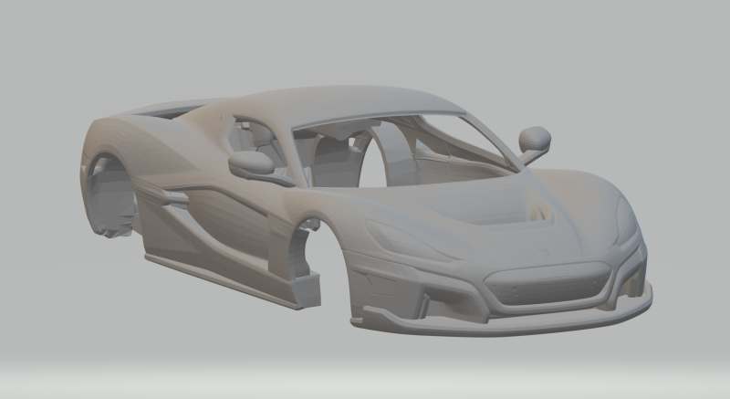 Rimac nevera 3Dプリントモデル .c4d .max .obj .3ds .fbx .stl .blend 