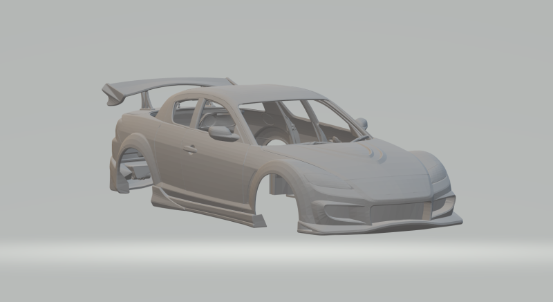 Mazda rx8 3D Baskı Modeli .c4d .max .obj .3ds .fbx .stl .blend 