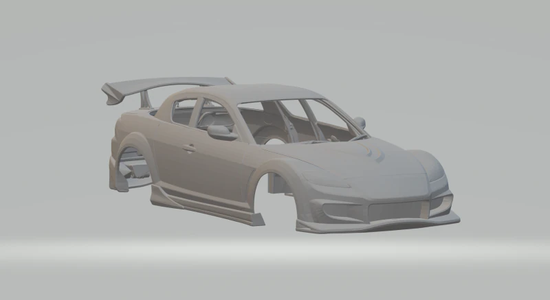Mazda rx8 3D Print Model .c4d .max .obj .3ds .fbx .stl .blend 