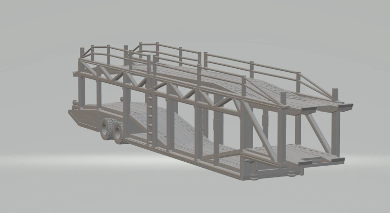 VEHICLE TRANSPORT TRAILER brazil 3D Print Model .c4d .max .obj .3ds .fbx .stl .blend 