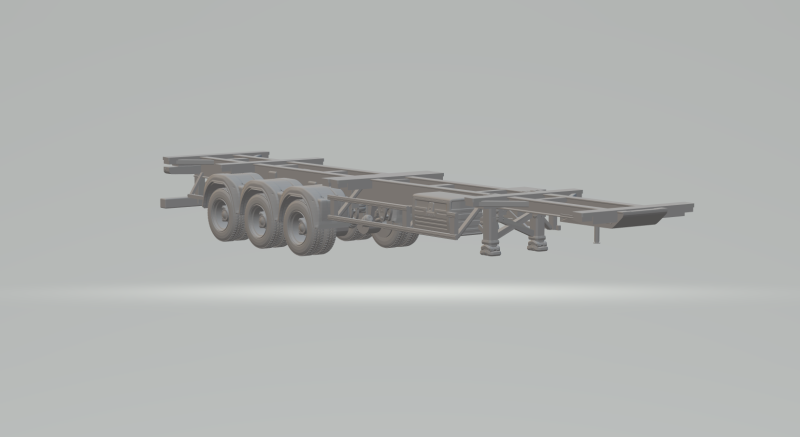TRANSPORT TRAILER contanierbrazil 3Dプリントモデル .c4d .max .obj .3ds .fbx .stl .blend