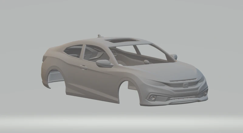 Honda civic coupe 3D Print Model .c4d .max .obj .3ds .fbx .stl .blend 