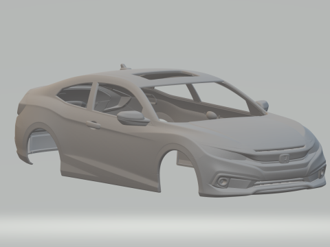 Honda civic coupe 3D Print Model